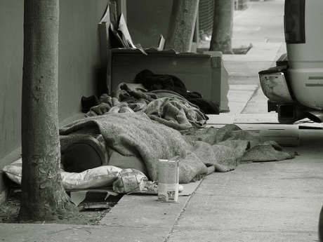homeless sidewalk